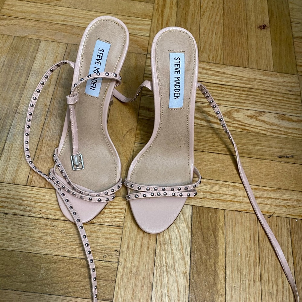 Lace Up Steve Madden Pink Heels